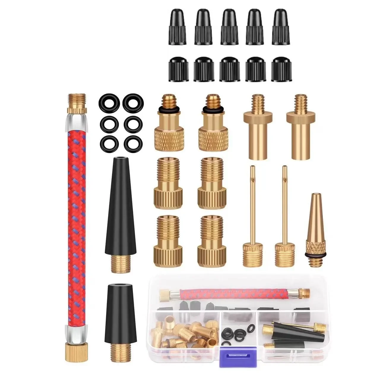 21/26PCS Bike Tire Inflator Ki - Basketball Pump Needle ulasan dan harga