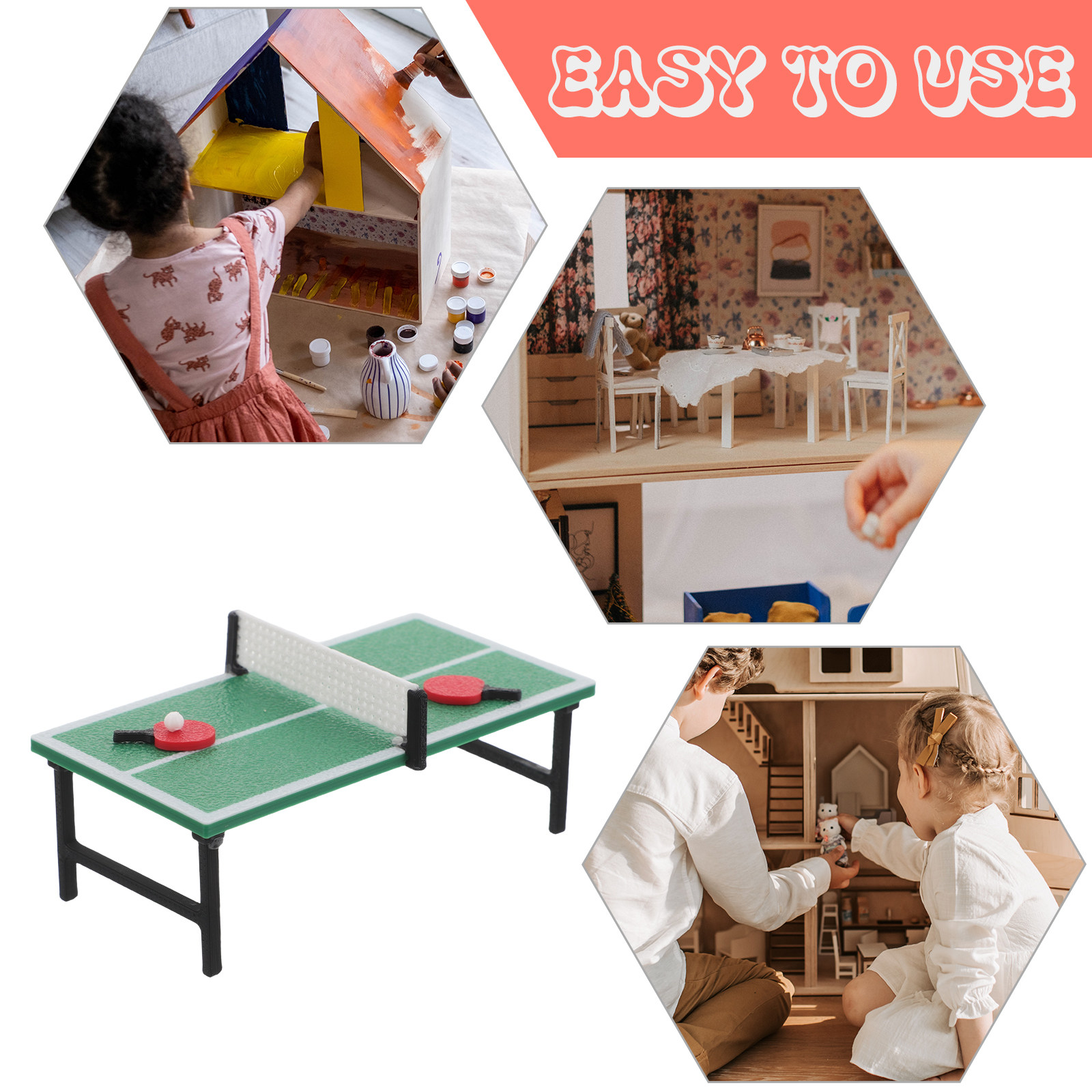 1Set Miniature Table Tennis 3D - Sports Equipment Photos ulasan dan harga