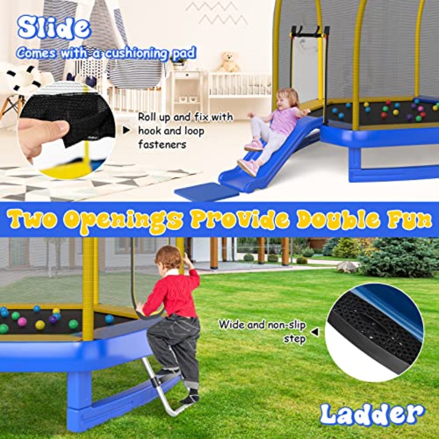 7 FT Trampoline With Ladder Sl - Trampoline Spring Cover ulasan dan harga